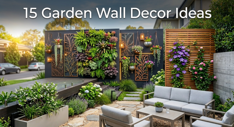 15 Brilliant Ways to Turn a Blank Garden Wall Into a Stunning Outdoor Focal Point: