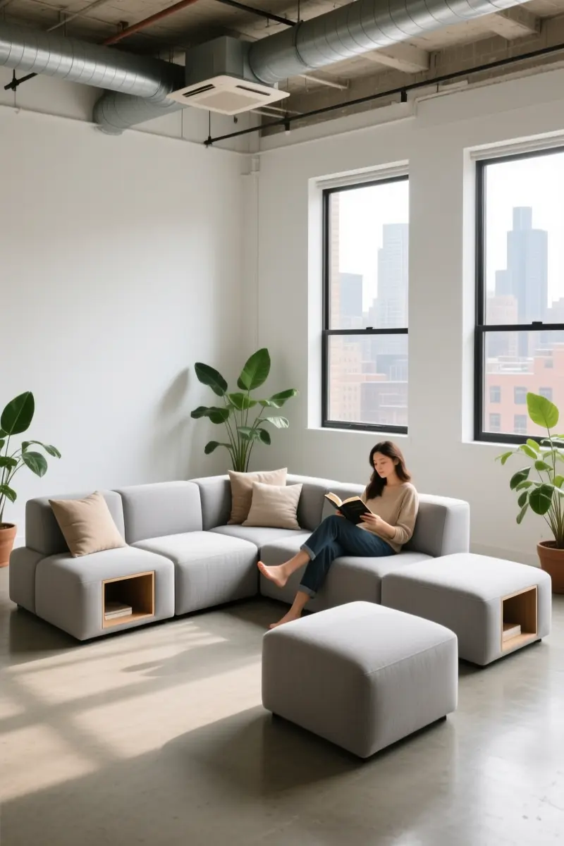 1. Define Functional Zones with Low-Profile Furniture