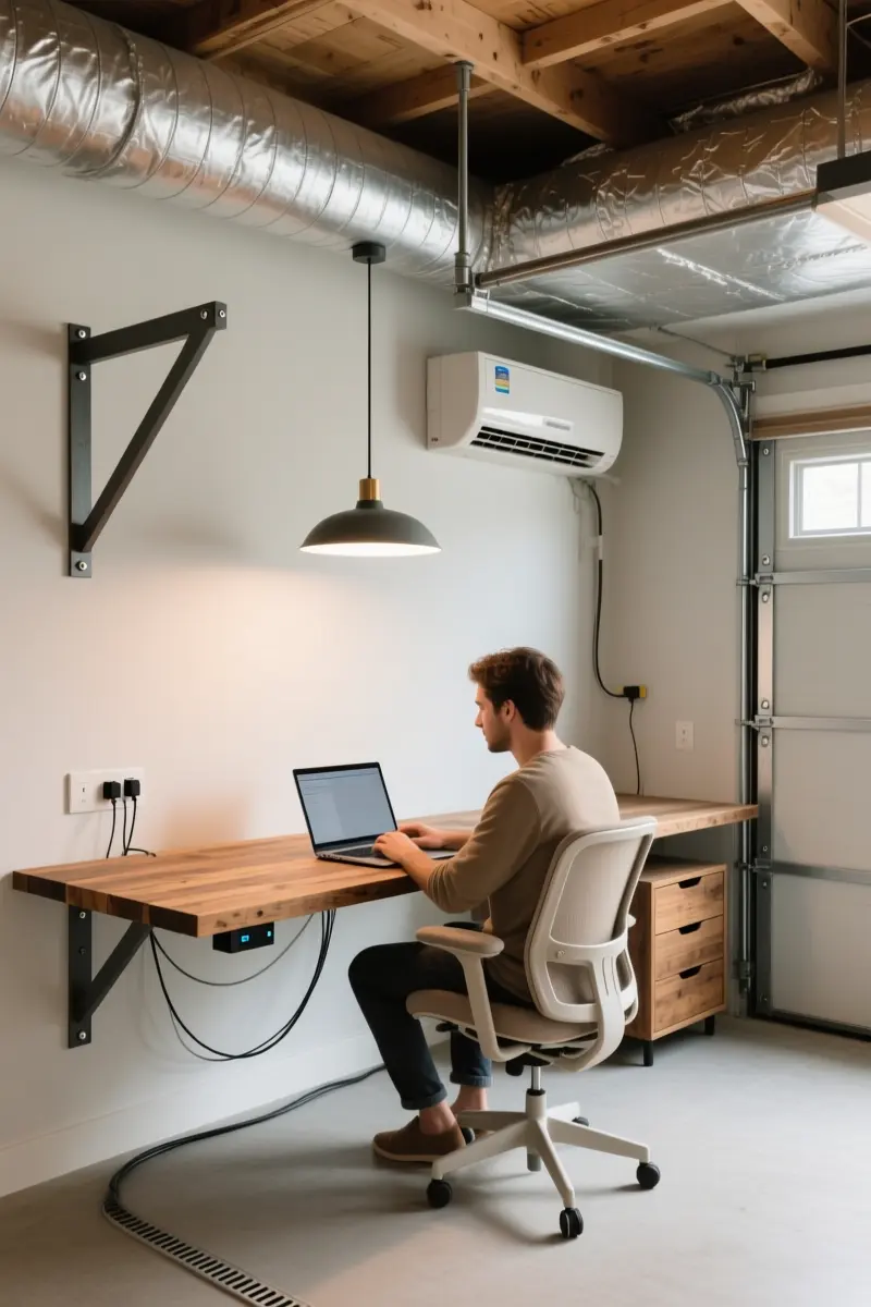 2. Cozy Minimalist Home Office Loft