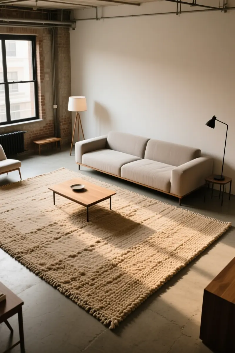 4. Anchor Visual 'Rooms' with Oversized Area Rugs
