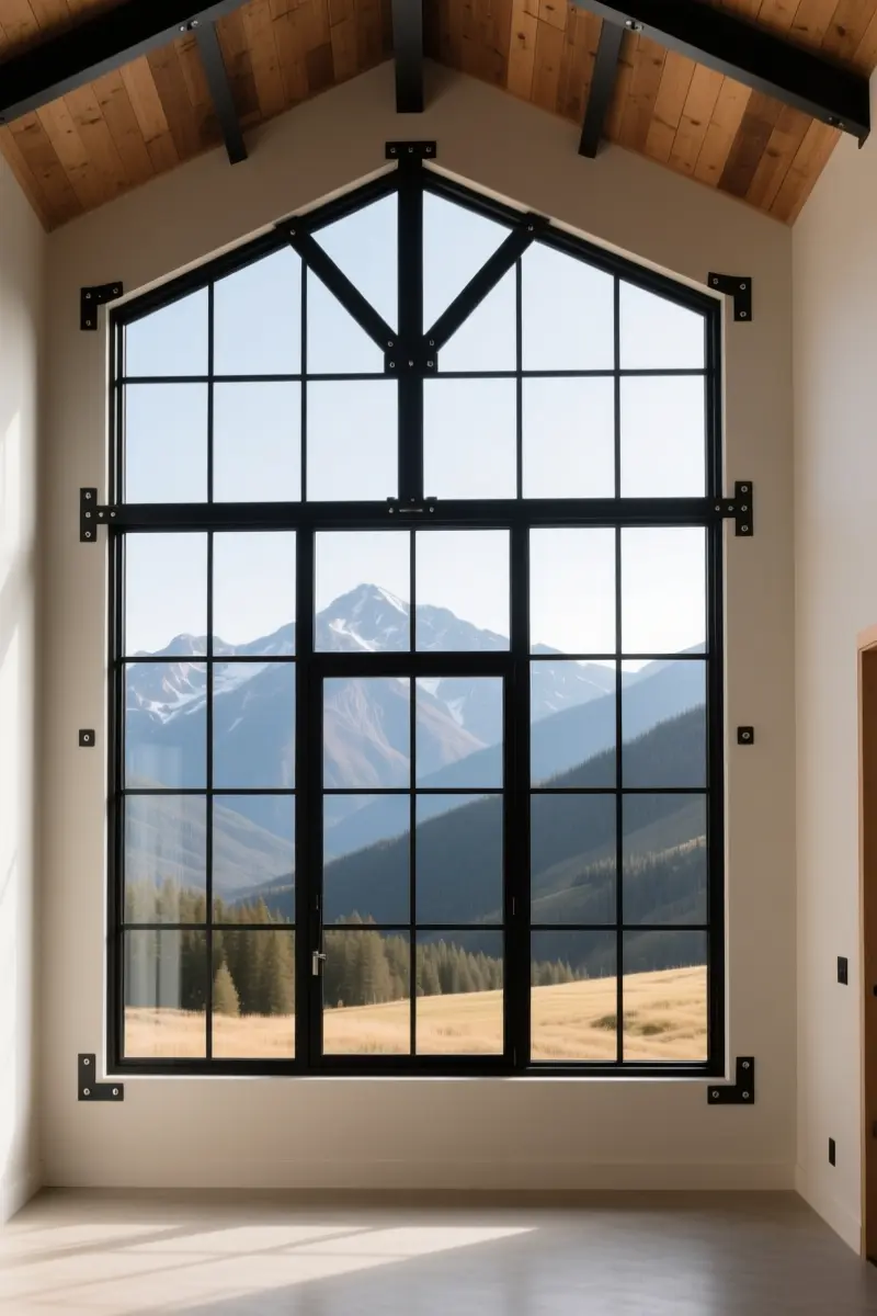 5. Black Steel Windows to Frame the Landscape