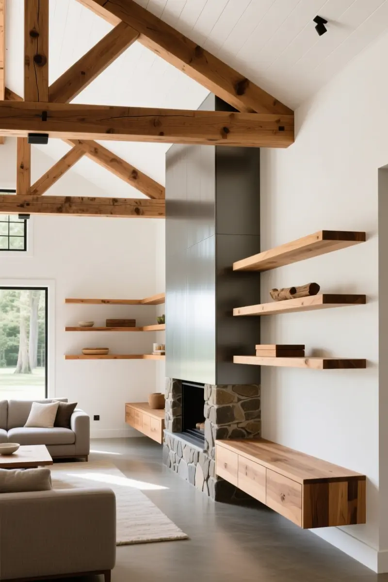6. Strategic Warm Wood Accents to Soften the Space