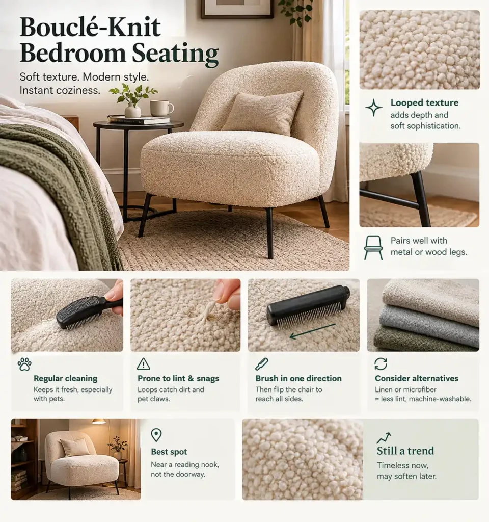 Bouclé Bedroom Seating Guide