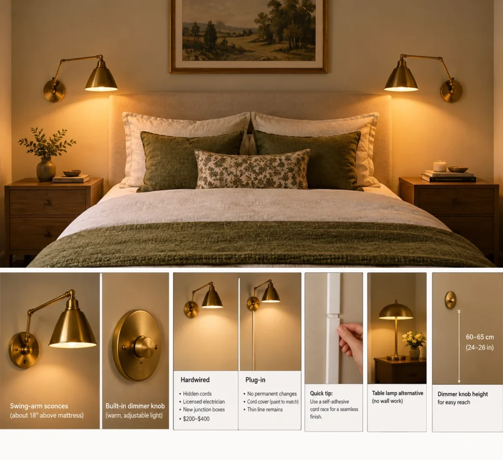Cozy Bedroom Sconce Installation Guide