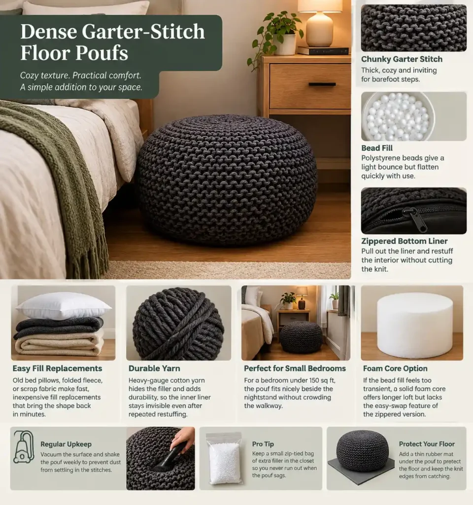 Cozy Knitted Pouf Home Guide