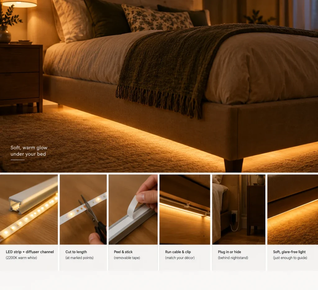 Cozy Under-Bed LED Lighting Guide