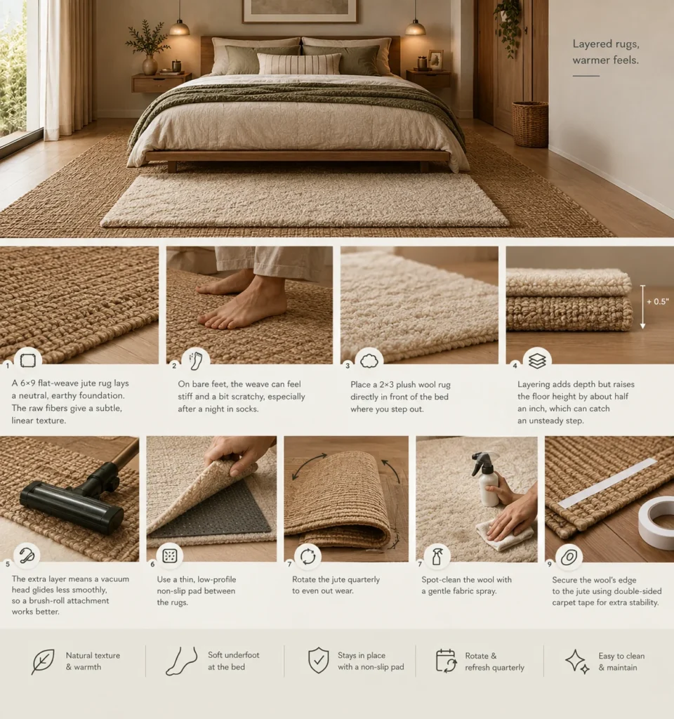 Layered Rugs, Warmer Feels