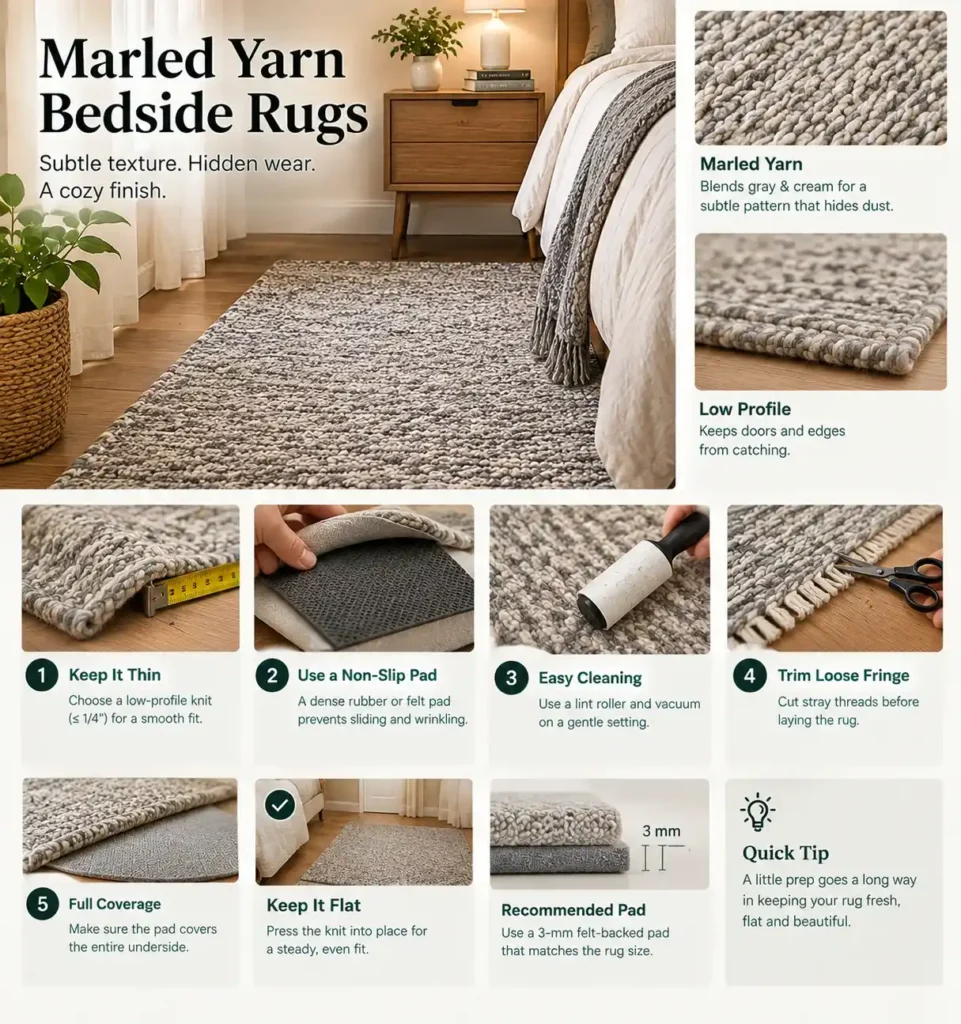 Marled Yarn Bedside Rug Guide