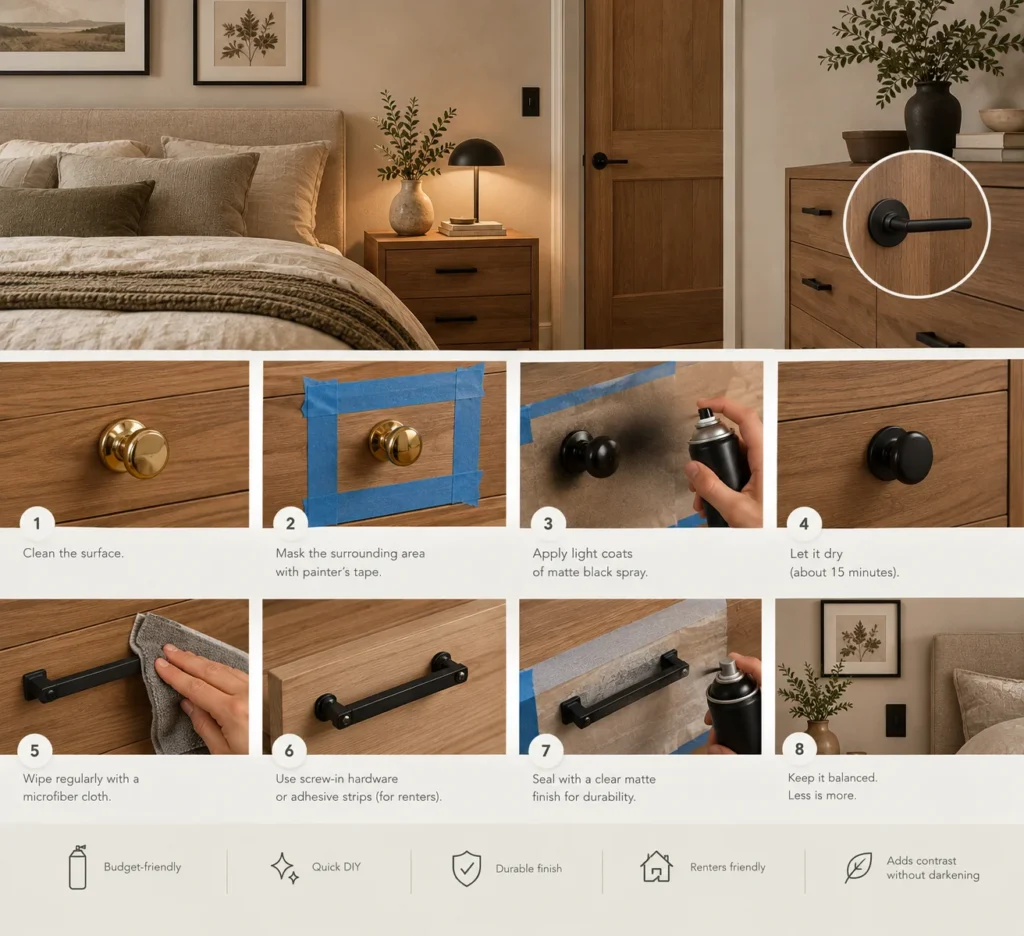 Matte Black Bedroom Accent DIY Guide