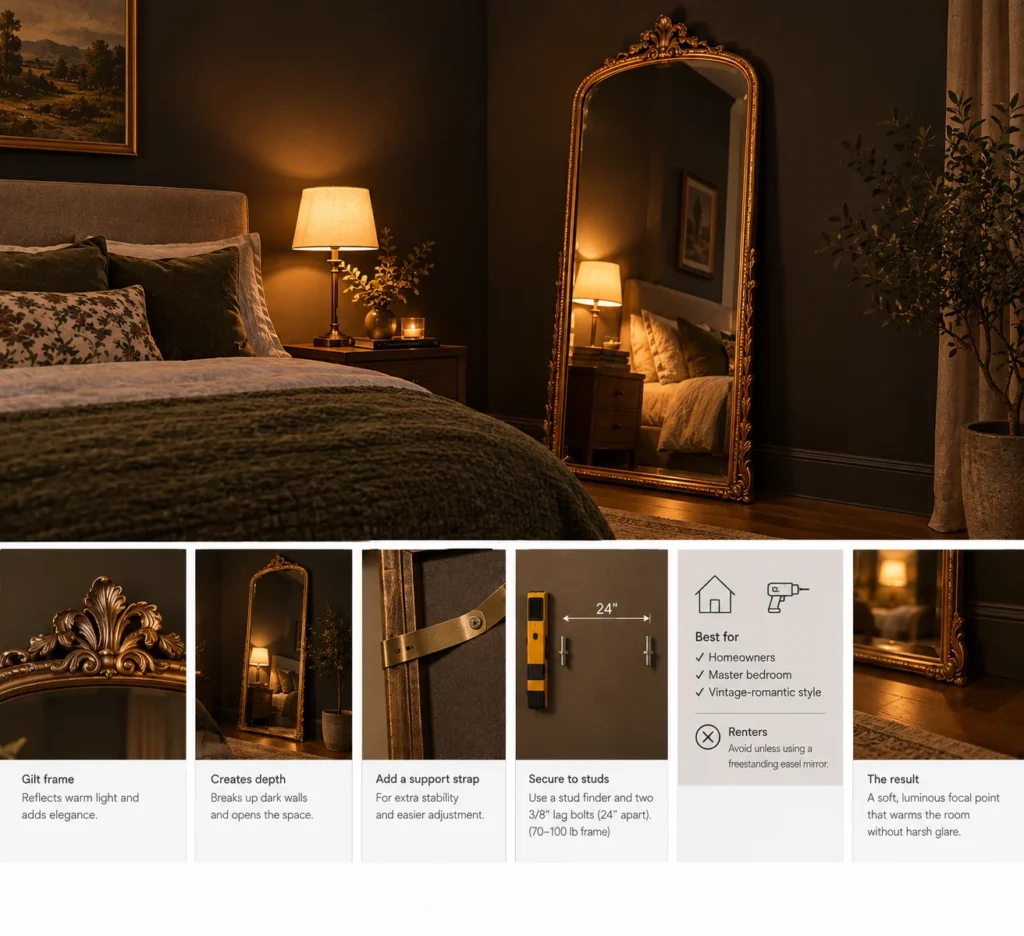 Moody Gilt Mirror Bedroom Guide