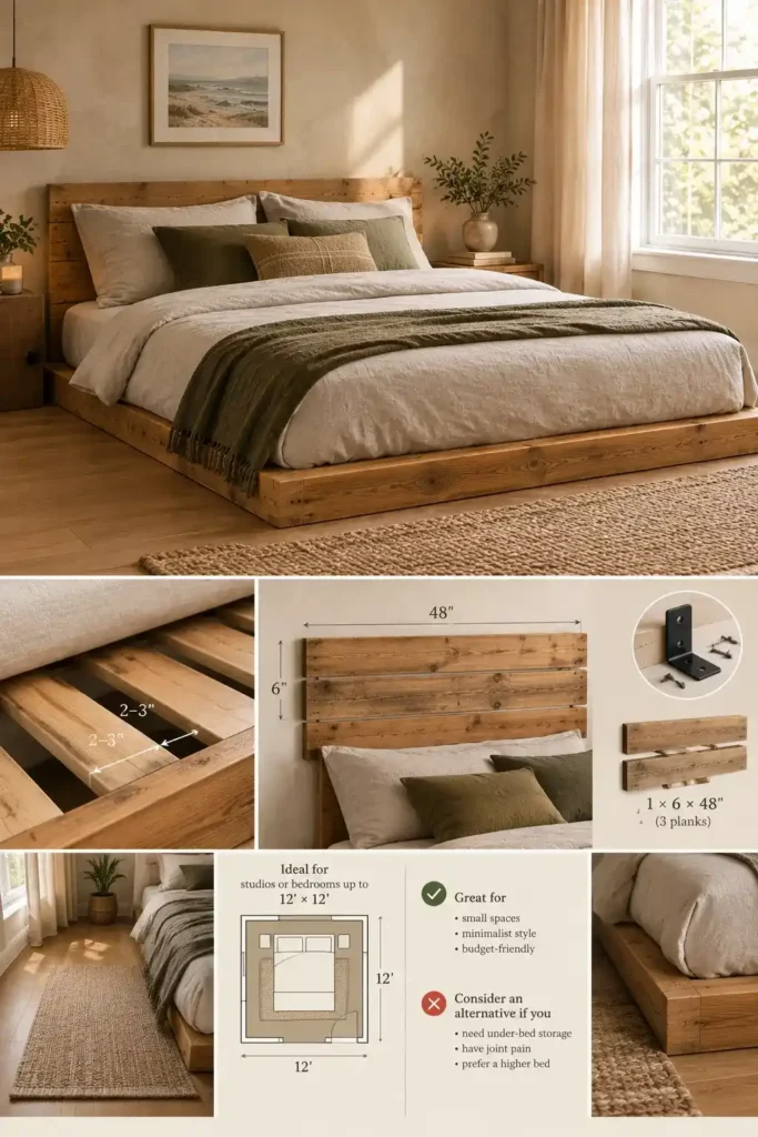 Opt for Low-Profile, Raw-Wood Platform Beds Idea