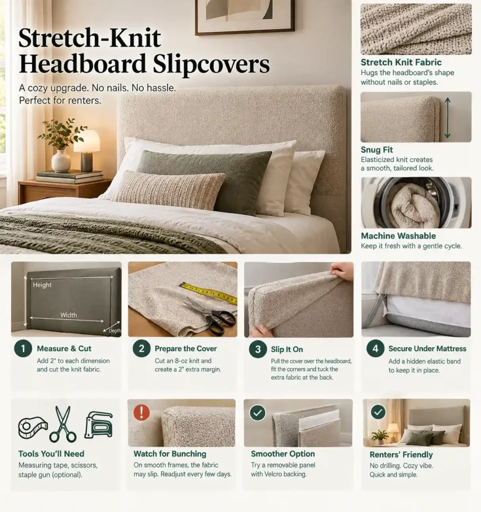 Stretch-Knit Headboard Slipcover Guide