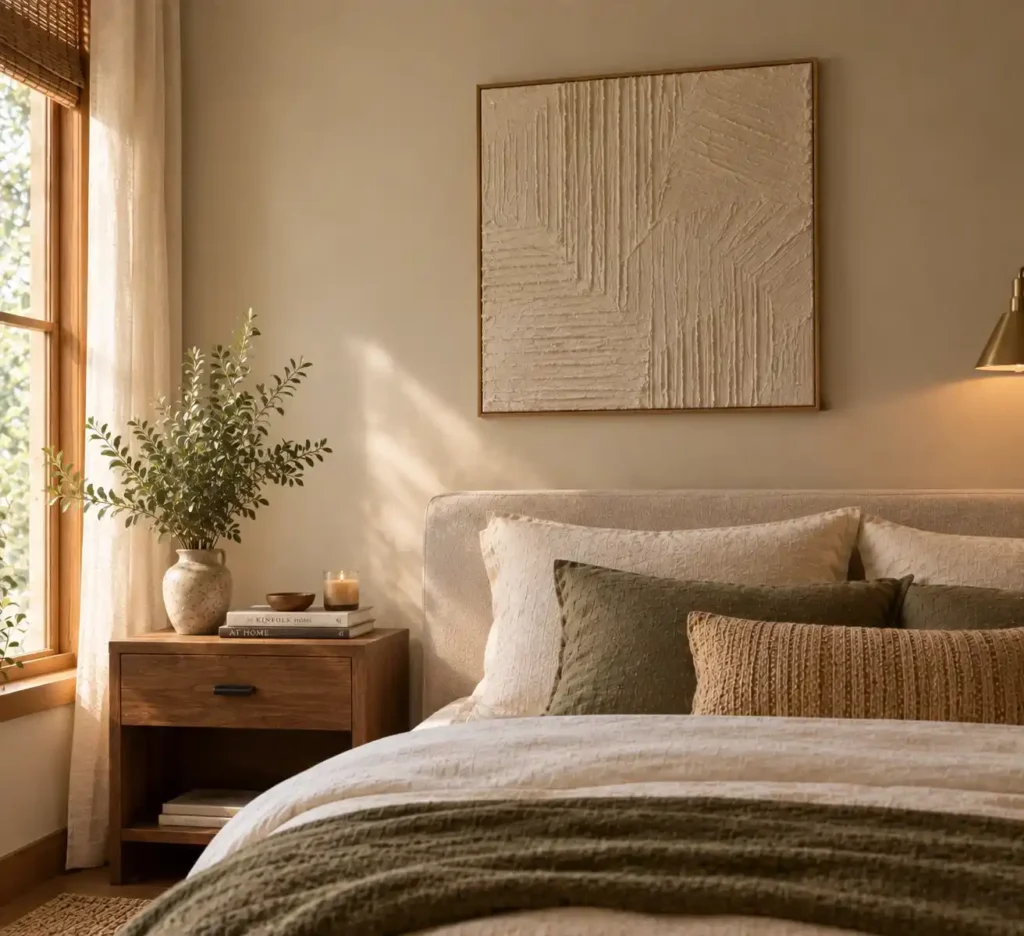 Warm Organic Minimalist Bedroom Idea