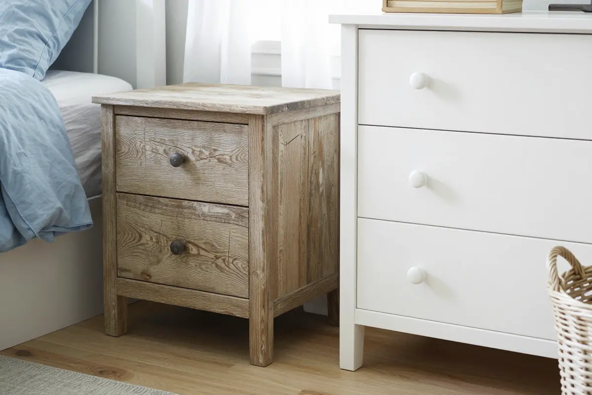 1. Opt for Weathered Oak Over White-Washed MDF