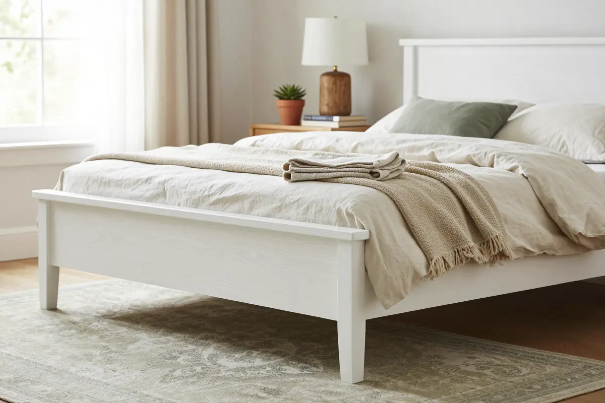 3. Low-Profile Solid White Oak Bed Frames