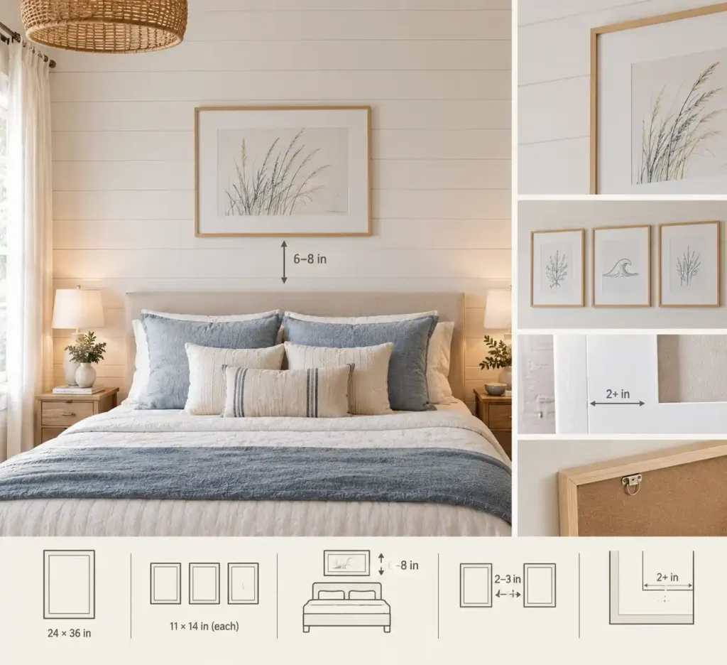 Coastal Bedroom Art Placement Guide