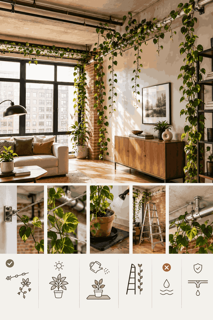 Industrial Loft Plant Trellis Guide